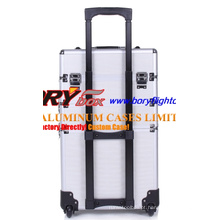 ABS PU Painel de alumínio Rolling Beauty Train Case